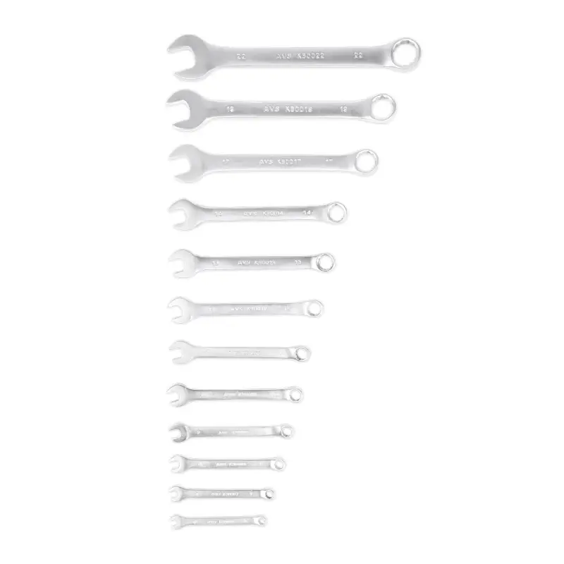 Набор ключей гаечных комбинированных на держателе (6-22 мм) (12 предметов) AVS K3N12P