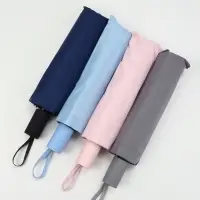 Зонт механический &laquo;Однотонный&raquo;, эпонж, 3 сложения, 8 спиц, R=50/54 см, d=100 см, МИКС