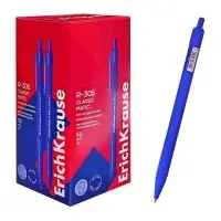 Ручка шариковая ErichKrause. R=305, автоматическая, синий стержень, узел 0.7 мм