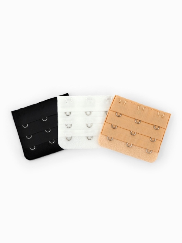 Застёжка для бюстгальтера, удлинитель, 3 ряда 3 крючка, 5.5×5 см, 3 шт. Застёжка для бюстгальтера, удлинитель, 3 ряда 3 крючка, 5.5×5 см, 3 шт.