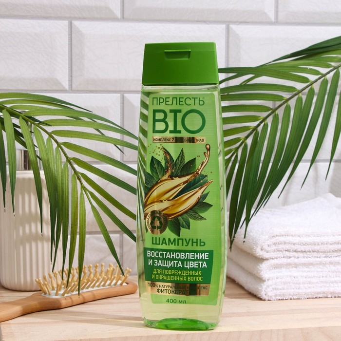 Шампунь  Шампунь "Прелесть БИО", "Фитокератин", для поврежденных и секущихся волос, 400 мл