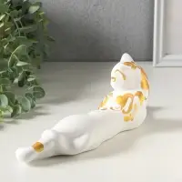 Фигура керамика &laquo;Кошка Багира лежит&raquo;, 26 см, белый