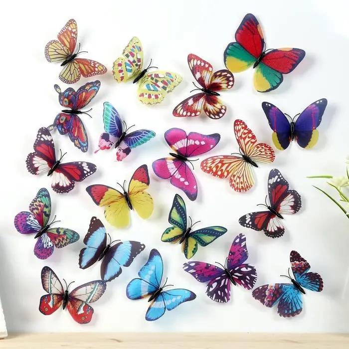 Магнит пластик "Бабочка блестящая" 12х9,5 см