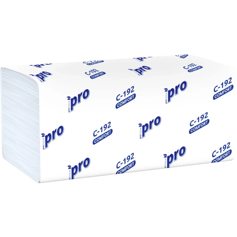 Полотенца бумажные д/дисп Protissue V-слож 1сл 250л/пач 20пач/кор_C192