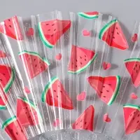 Веер складной пластик &laquo;Кусочки арбуза&raquo;, блеск, 23 см