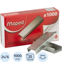 Скобы для степлера №24/6 Maped оцинкованные 1000 шт./уп,324405