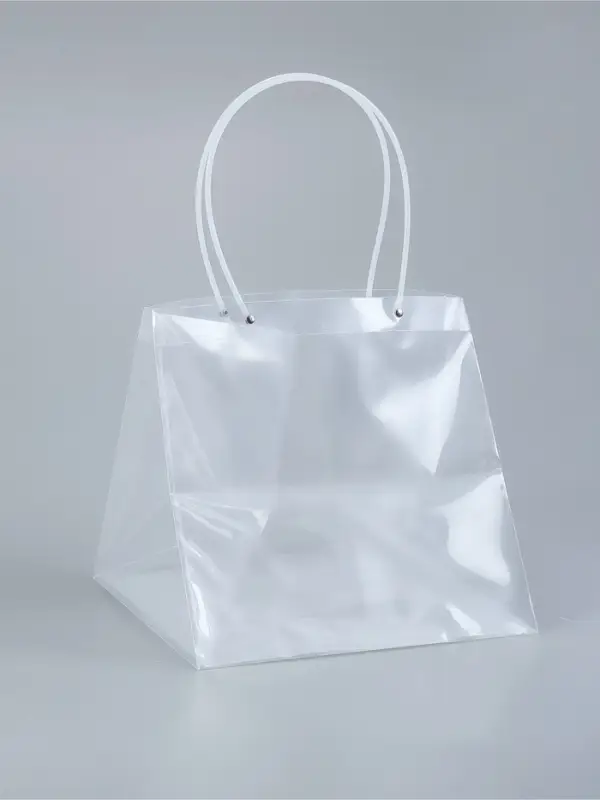 Пакет подарочный с квадратным дном, прозрачный, 31&times;30&times;31 см