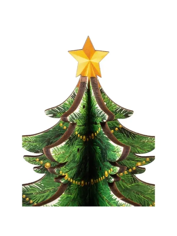 Модель из дерева WoodLand Toys &laquo;Ёлка сборная. Новогодние украшения&raquo;