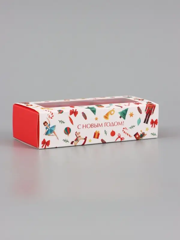 Коробка для 3 конфет &laquo;Щелкунчик и игрушки&raquo;, 13&times;5&times;3.3 см