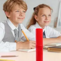 Пенал - тубус Calligrata, 40&times;195 мм, пластиковый, красный