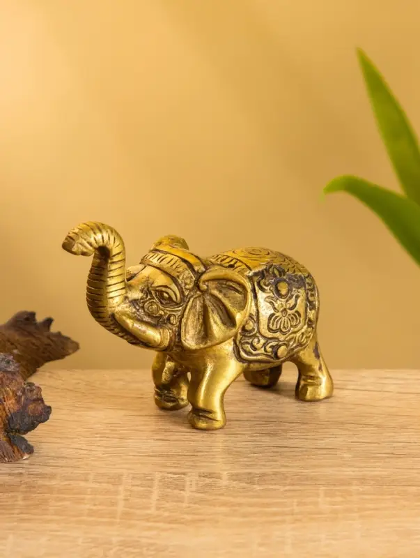 Сувенир "Слонёнок" латунь 7,5х5,5 см