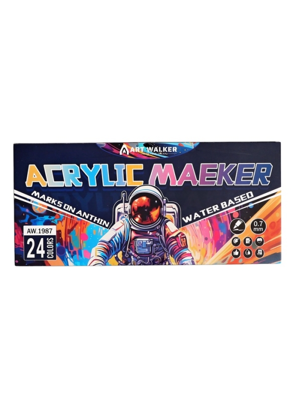 Набор маркеров акриловых 24 цвета, конусный наконечник 0,7мм Набор маркеров акриловых 24 цвета, конусный наконечник 0,7мм