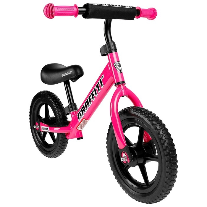 Беговел 12 Беговел 12" GRAFFITI Runner, цвет розовый