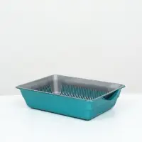 Туалет глубокий с сеткой 36&times;25&times;9 см, серый/бирюзовый