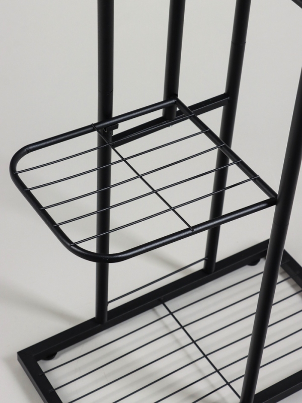 Подставка для цветов Greengo, 4 полки, 43 × 22 × 82 см, напольная, металл, чёрная Подставка для цветов Greengo, 4 полки, 43 × 22 × 82 см, напольная, металл, чёрная