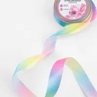 Лента атласная &laquo;Радуга&raquo;, 25 мм, 18&plusmn;1 м, разноцветная