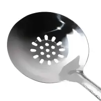 Шумовка для казана Шафран, 45 см, диаметр 12 см, узбекская, с деревянной ручкой, металл