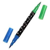 Фломастеры 12 штук, 24 цвета, с блёстками, двусторонние, в пластиковой коробке