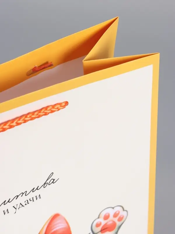 Пакет подарочный "Позитива и удачи" ламинированный 26 х 12 х 32 см