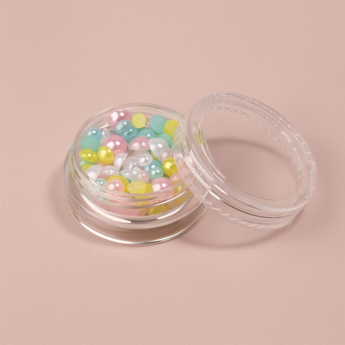 Стразы для ногтей, жемчужные, объёмные, разноцветные