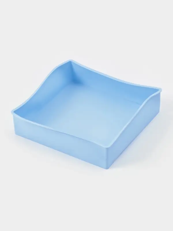 Форма для выпечки Доляна &laquo;Квадрат&raquo;, 20.5&times;5 см, силикон, светло-голубая