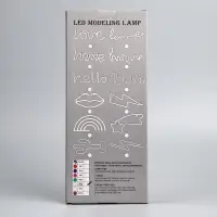 Неоновая вывеска - надпись &laquo;Любовь&raquo; 35&times;13 см, от батареек ААх3, USB, свечение тёплое белое