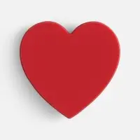 Джибитс из ПВХ &laquo;Сердце&raquo;, красный