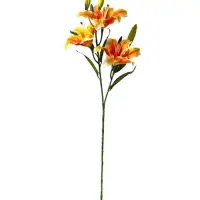 Цветы искусственные &laquo;Лилия галант&raquo;, h=66 см, d=13 см, оранжево-жёлтые
