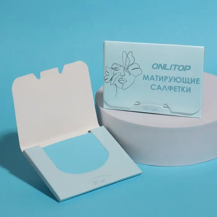 Матирующие салфетки &laquo;Colorful&raquo;, 50 шт., цвет голубой