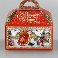 Подарочная новогодняя коробка «Атмосфера» Ларец малый 18.5×12.5×19 см Подарочная новогодняя коробка «Атмосфера» Ларец малый 18.5×12.5×19 см