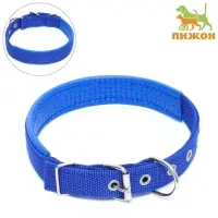 Ошейник &laquo;Комфорт&raquo; комбинированный (полиэстер, искусственная кожа), 55&times;2.5 см, ОШ 40-50 см, синий 6