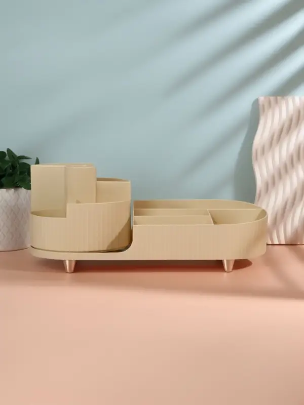 Органайзер для хранения &laquo;ELIS&raquo;, 9 секций, вращающийся, 34.5&times;14.7&times;14.3 см, бежевый