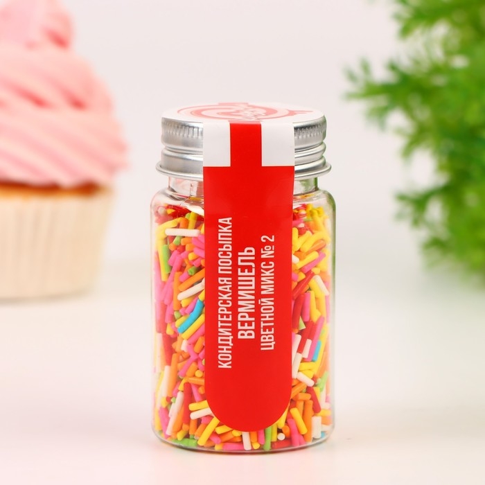 Кондитерская посыпка "Вермишель" цветной микс № 2, Пасха, 50 г
