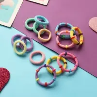 Резинка для волос "Феечка" (набор 40 шт ±2) колор полоски, 2 см