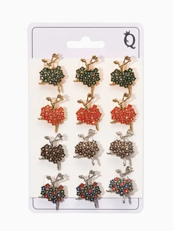 Брошь &laquo;Балерина&raquo;, мини, женственность, цвет МИКС (неделимая фасовка 12 шт. цена за шт.)