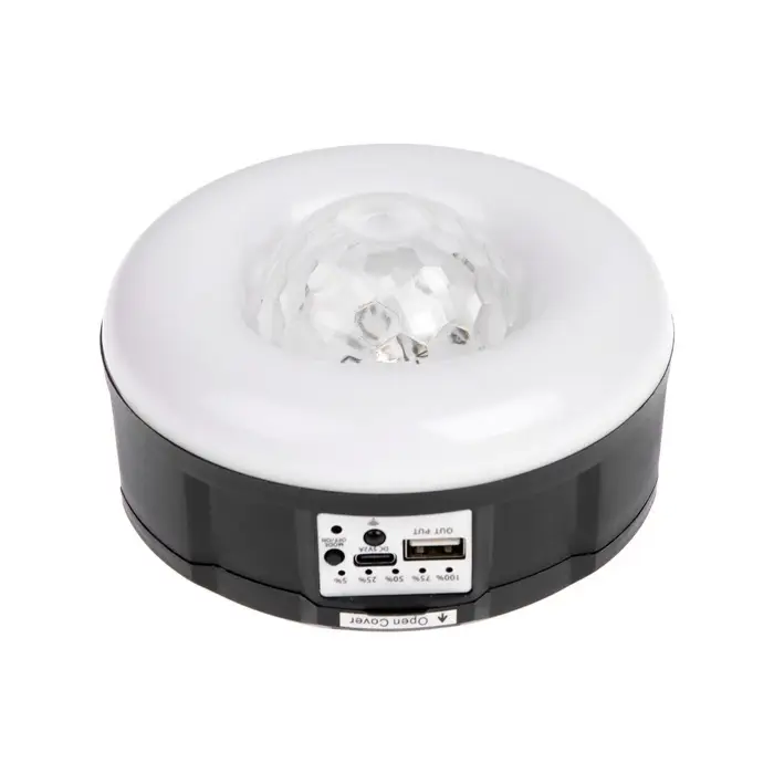 Садовый светильник &laquo;Диско-шар&raquo;, уличный, на солнечной батарее, 13&times;6&times;13 см, 6 LED, пульт ДУ, свечение RGBW