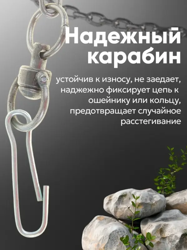 Цепь для привязи собак, 3 м, калибр 3&times;21 мм, черная