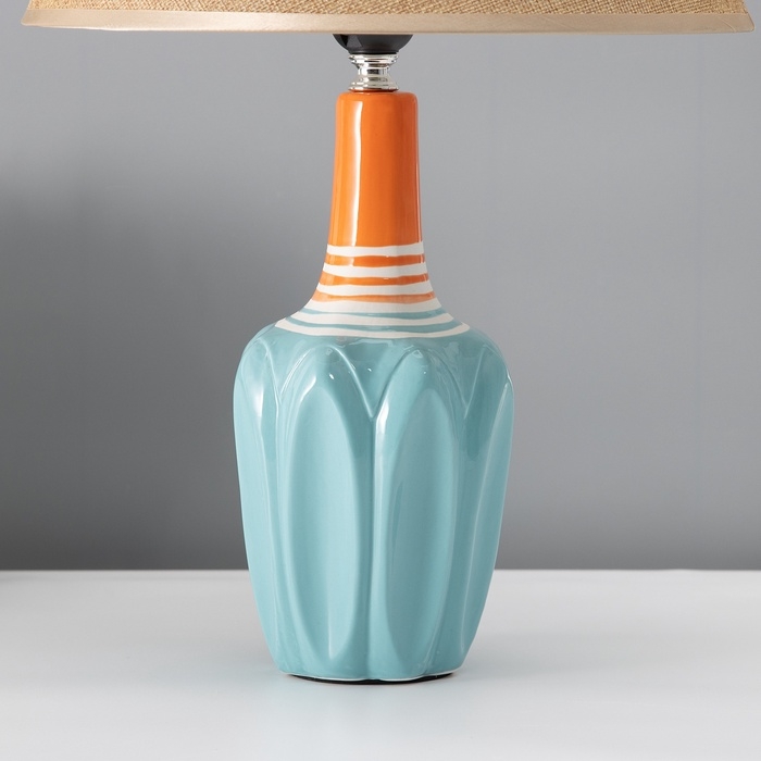 Настольная лампа с абажуром RISALUX «Аззуро», Е27, 40 Вт, 30×30×45 см Настольная лампа с абажуром RISALUX «Аззуро», Е27, 40 Вт, 30×30×45 см