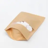 Пакет фасовочный, крафт, зип - лок, с окном, 20(4) &times; 30 см