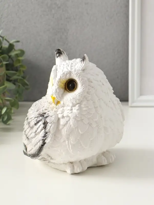 Копилка "Сова" 15 см, белый
