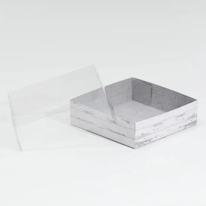 Кондитерская упаковка, коробка для макарун с PVC крышкой, «Дерево», 12 х 12 х 3.5 см Кондитерская упаковка, коробка для макарун с PVC крышкой, «Дерево», 12 х 12 х 3.5 см