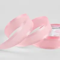 Лента декоративная, репсовая/атласная, 25 мм, 9.1 &plusmn;0.5 м, розовая №04