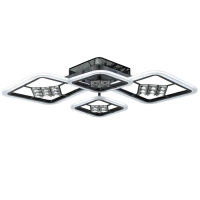 Люстра с ПДУ 1548/4BK LED 96Вт 3000-6000К диммер черный 71х10 см BayerLux