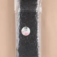 Кружево гипюровое, 65&plusmn;5 мм, 6.8&plusmn;0.5 м, чёрное