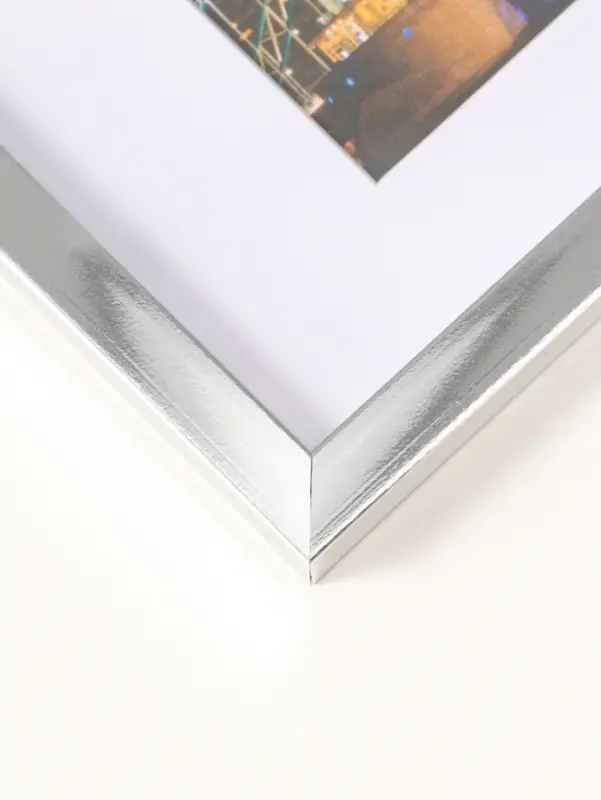 Фоторамка для фото 21х30 см, с паспарту 15х21 см, Lumo, серебро