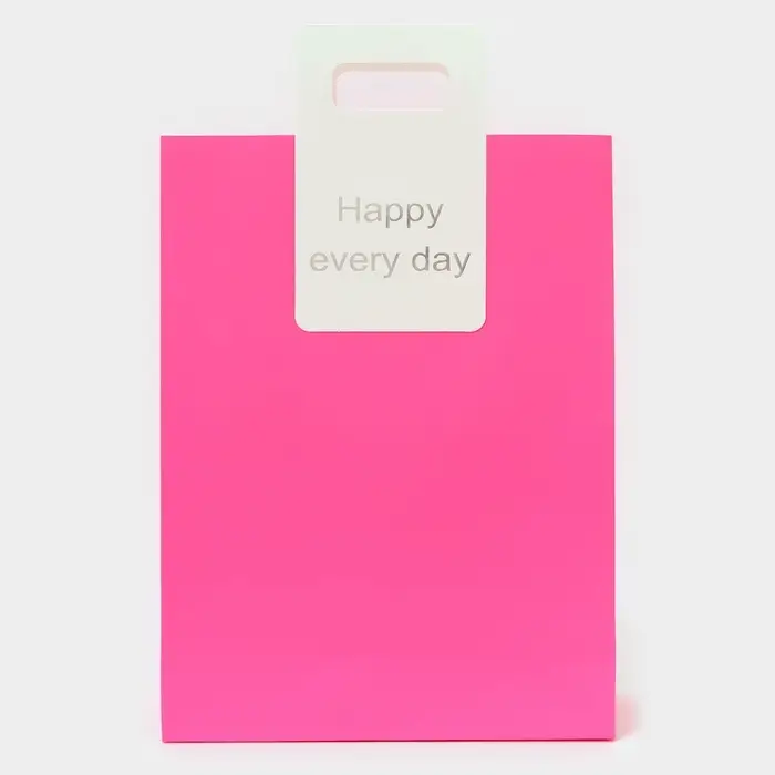 Пакет подарочный с вырубной ручкой 30&times;40&times;12 см, фуксия