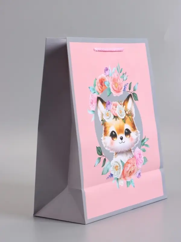 Пакет подарочный ламинированный "Милый котик" 26 х 12 х 32 см