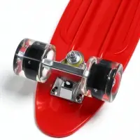 Пенниборд ONLYTOP, 56&times;15 см, колёса световые PU 60&times;45 см, алюминиевая рама, красный