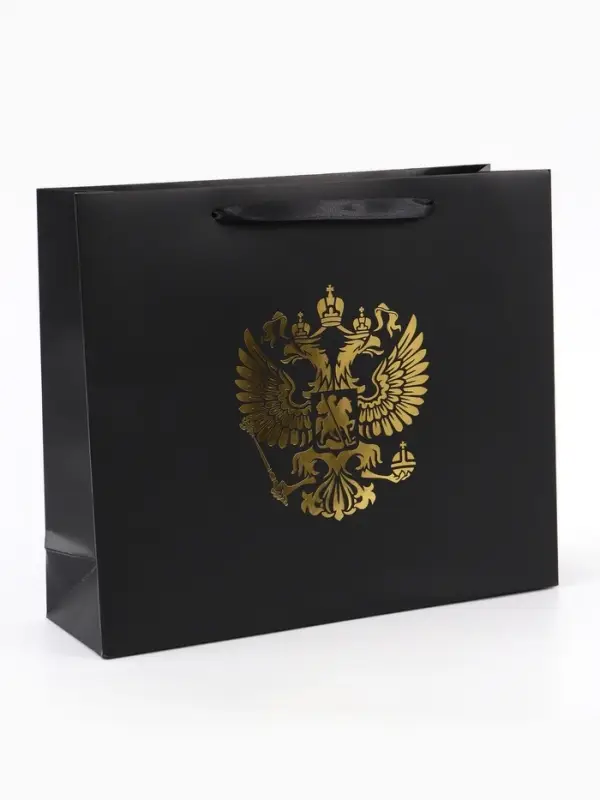 Пакет подарочный, упаковка, &laquo;Герб России&raquo;, 32&times;26&times;12 см