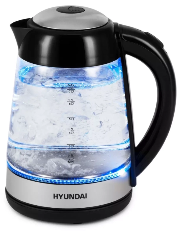 Чайник HYK-G3803 1,7л 2200Вт черный (стекло)